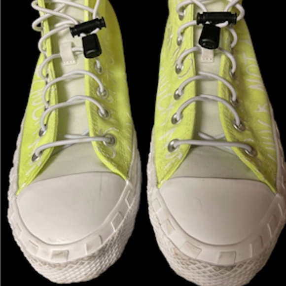 Converse Shoes Not A Chuck All Star High Top Neon  Yellow Men 10 / Women 12 - Picture 5 of 11